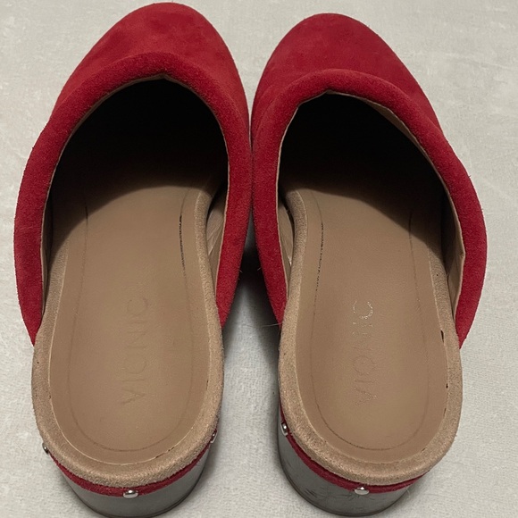 Vionic Kacie Women's Red Suede Mule Clog Slip On Sz 8M - Picture 5 of 11